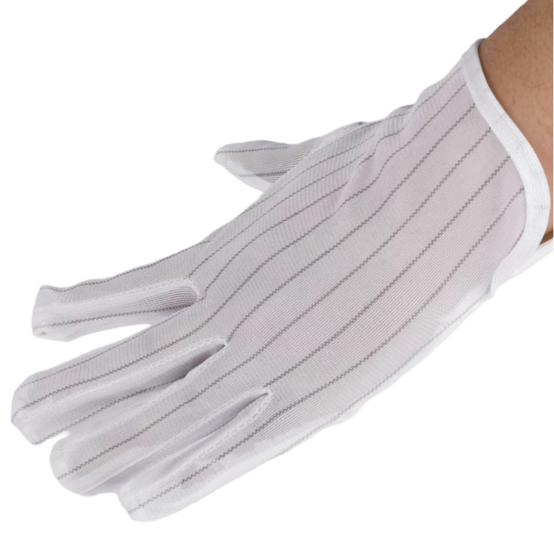 Striped PU Coated Anti-Static ESD Electronic Factory Operating Gloves