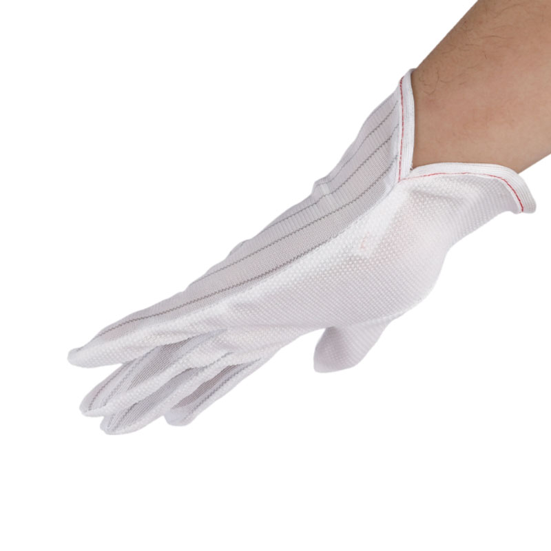 Dotted Plastic Polyester PVC Anti-Static ESD Anti-Slip Gloves